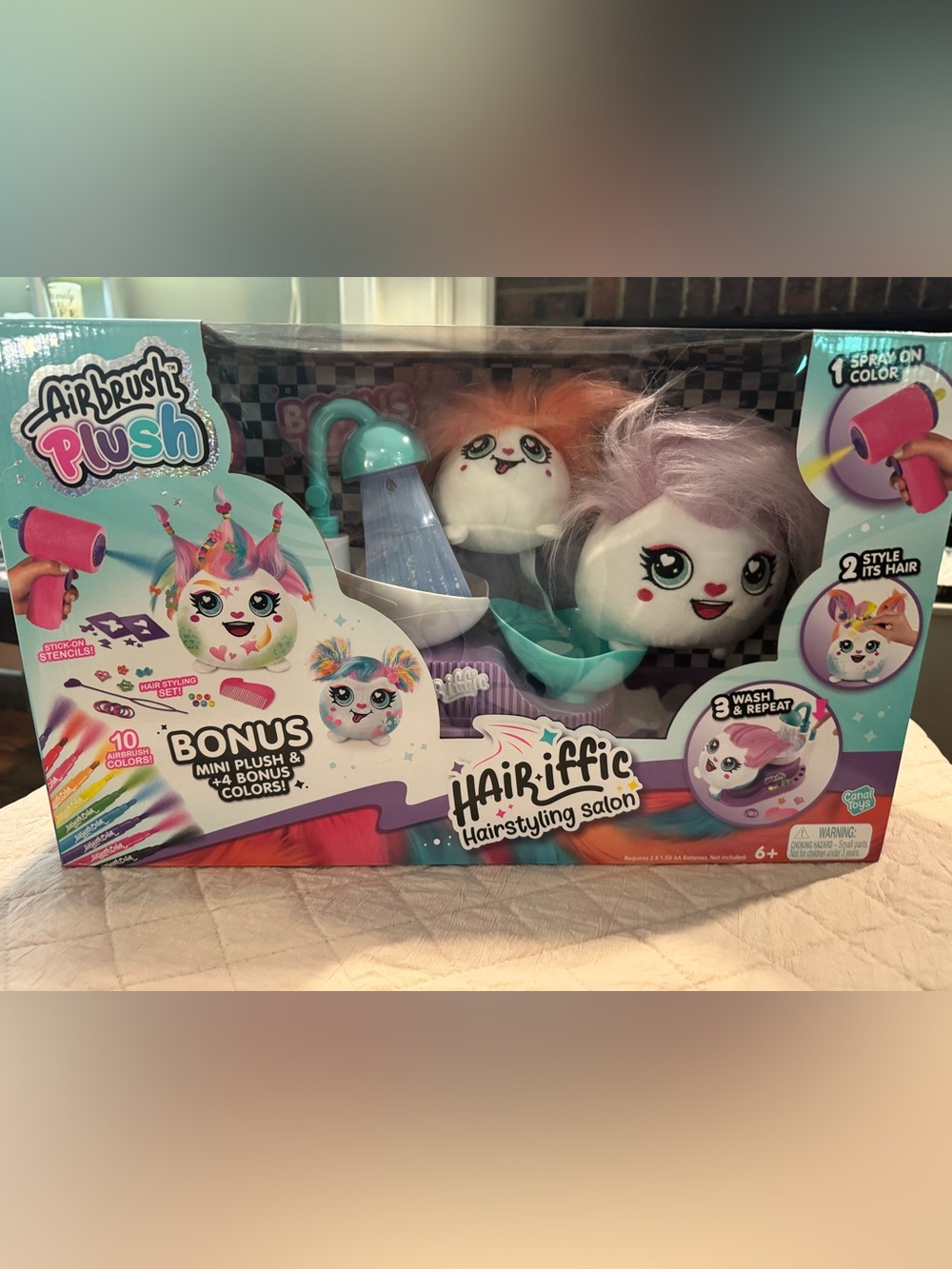 Hair-riffic Hairstyling Salon Plush Set - White & Teal